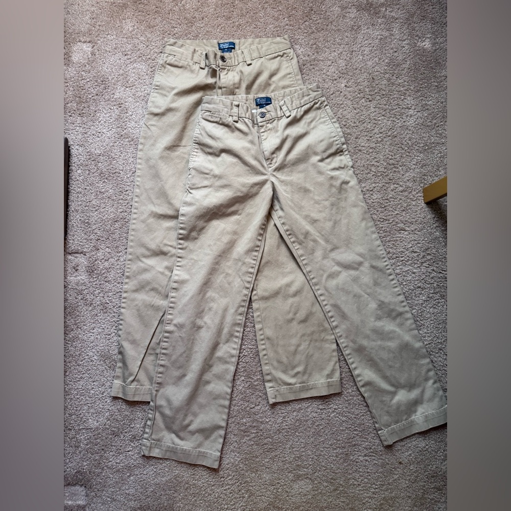 Polo Ralph Lauren kids size 16 khaki chino pants-2 pairs